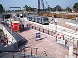 Treinstel type (R)SG2 in RandstadRail-uitvoering te station Pijnacker Centrum; 11 september 2006.