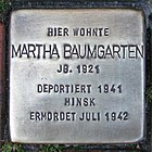 Stolperstein für Martha Baumgarten