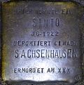 Stolperstein für ein Sinto (Nr. 62) (Kurze Straße 2a)