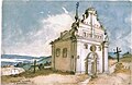 Tarass Ševtšenko. "Bogdani kirik Subotivis". 1845. Akvarell, paber