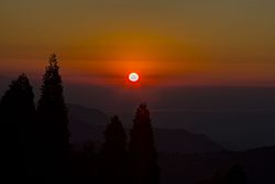 Sunrise seen from Shree Antu, Ilam