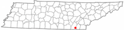 Location of Ooltewah, Tennessee