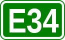 Zeichen der Europastraße 34
