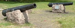 Replicas of the "Twin Sisters", cannons used in the Battle of San Jacinto