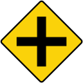 Intersection with a secondary road