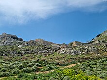 Temenos fortress was built by the Byzantines after the reconquest of the island from the Arabs View of Temenos fortress.jpg