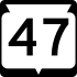 State Trunk Highway 47 marker