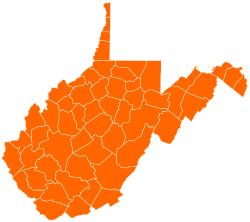 West Virginia Republican Presidential Primary Election Results by County, 2012.svg