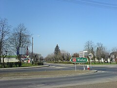 skrzyżowanie dróg wojewódzkich 477 i 482 w Złoczewie (dawniej dróg krajowych 45 i 14)