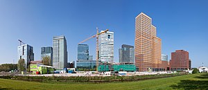 English: A panorama of the Zuidas business dis...