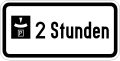 Zusatzschild 852 Parkscheibe (Symbol) 2 Stunden (500 × 250 mm)