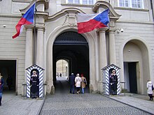 Entrance to the residence of the President of the Czech Republic, Prague Castle. Vikhid z Gradu.JPG