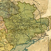 Карта Донецкой губернии, январь 1922 года