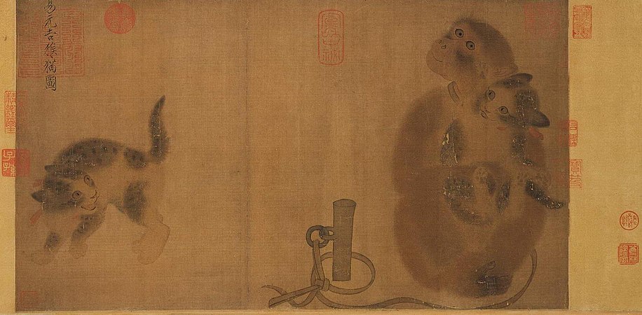 《猴貓圖》 北宋畫家易元吉，11 世紀