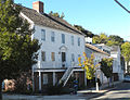 Original Stephen Rowe's tavern and store (1804), 182 Front St., and other houses of the early 19th century oystering village on Front St. north of the Grand Ave. Bridge.