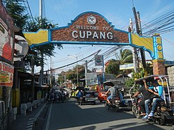 Cupang welcome arch at Manuel L. Quezon Street