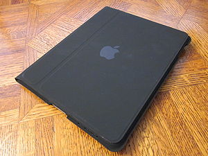 A 64 GB iPad in the case accessory.