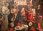 Мадонна на троне со святыми и двумя донаторами. Деталь. 1504-1505. Церковь святых Иеронима и Евстахия, Болонья