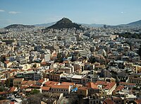 Atenes i el mont Licabet des de l'Acròpoli.JPG