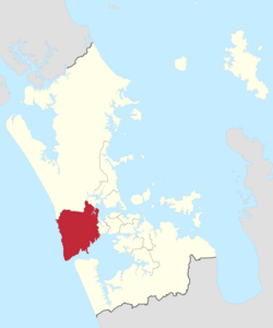 Location of Waitākere Ward