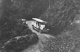 Government bus descending Sibolga's mountain road, June 1919