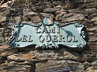 Straatnaambord Camí del Querol