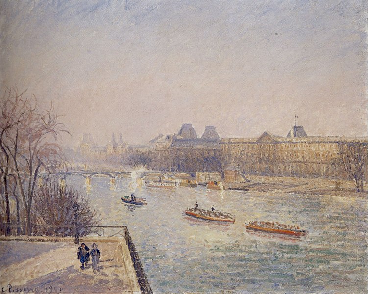 File:Camille Pissarro (1830-1903) - 'Morning, Winter Sunshine, Frost, the Pont-Neuf, the Seine, the Louvre, Soleil D'hiver Gella Blanc', ca. 1901.jpg