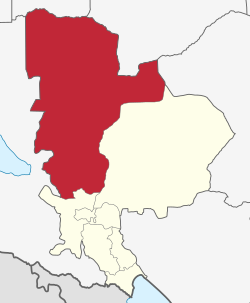 Vị trí của huyện Chunya trong vùng Mbeya
