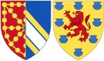 Description de l'image Coat of Arms of Margaret of Bourbon, Queen Consort of Navarre.svg.