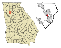 Location in Cobb County and the state of جارجیا (امریکی ریاست)