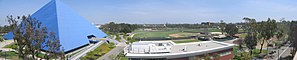 Panorama of the Cal State Long Beach campus. L...