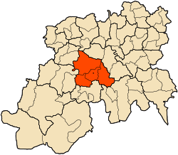 Localização do distrito dentro da província de Médéa