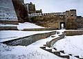 Vinterbillede af Sassanidefortet i Derbent.