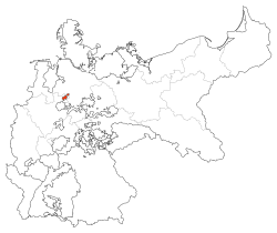 Geografisk placering af Fyrstendømmet Schaumburg-Lippe