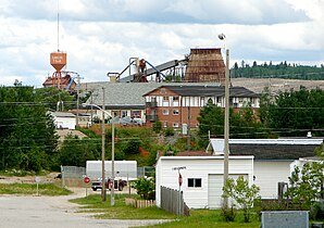 Teile der Siedlung mit dem Sägewerk