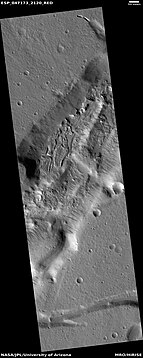 Trough with dark slope streaks, as seen by HiRISE under HiWish program