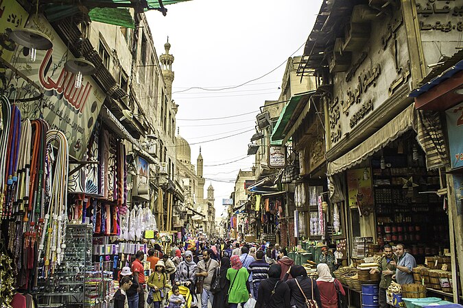 El-Moez street in the older part of Cairo.