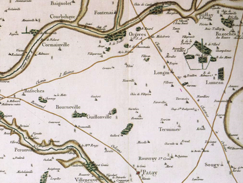 Carte de Cassini en 1760.