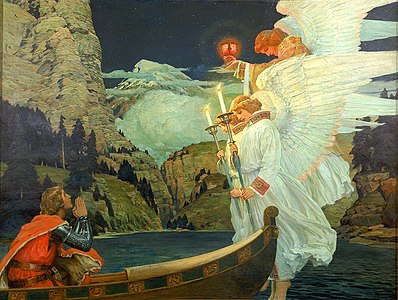 "The Knight of the Holy Grail" by Frederick Judd Waugh