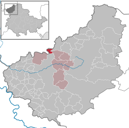 Läget för kommunen Glasehausen i Landkreis Eichsfeld