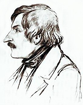 Карандашный портрет Н. В. Гоголя. Э. А. Дмитриев-Мамонов, 1840-е