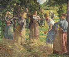 Camille Pissarro, Hay Harvest at Eragny, 1901, National Gallery of Canada, Ottawa, Ontario Hay Harvest at Eragny, 1901, Camille Pissarro.jpg