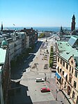 Stortorget sett från Terrasstrapporna. (Mars–april)