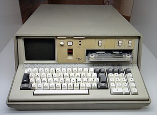 An IBM 5100 portable computer. While not used for gaming, it had a large influence on later designs.