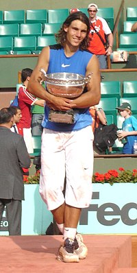 Nadal at the 2006 French Open