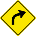 W1-1 Bend to the right