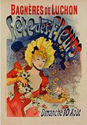 Jules Chéret, affiche pour la Fête des fleurs de Bagnères-de-Luchon (1890).