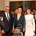 Juliette Binoche, Lou de Laâge e Alberto Barbera durante la première del film L'attesa nel Festival di Venezia 2015
