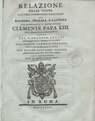 Relazione della visita alle terre danneggiate dalle acque di Bologna, Ferrara e Ravenna, 1767