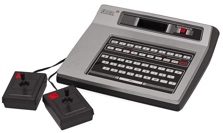 The Magnavox Odyssey² and with two controllers.